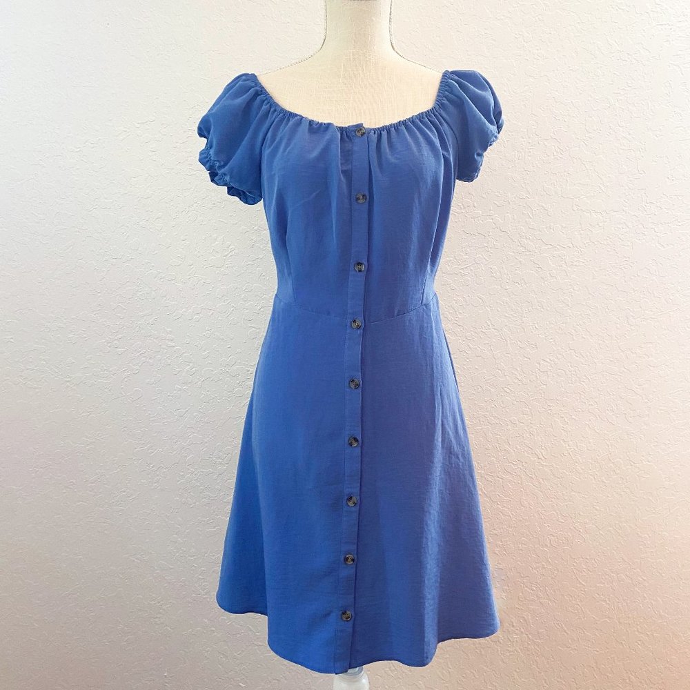 Blue A-Line Scoop-neck Primark Dress- Size 12